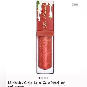Too Faced Spice Cake Gloss - Red and Gold Sparkle